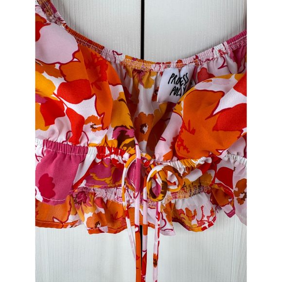 Women's Princess Polly Floral Cropped Top Size 8 - Picture 4 of 8